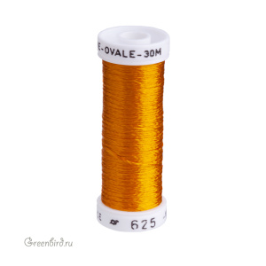 Шелковая нить AVAS Soie Ovale, оранжевый, 30 м (#625)