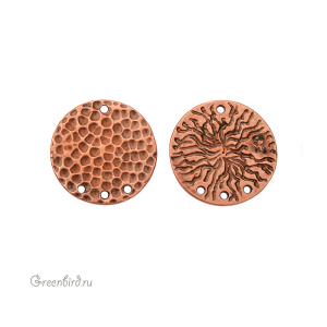 JBB Коннектор "Диск Hammertone 3:1", ант. медь (JB-7321)