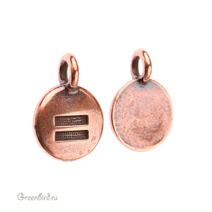 Подвеска "Знак равенства", ант. медь, 1 шт. (#TC-2402-18)