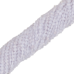 Бусины "Таблетки", Кварц (имитация) 6 мм, нить (#CN-BEAD-035)