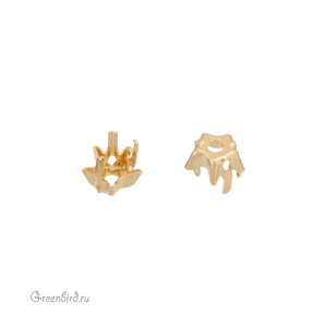 4745 Оправа для ювелирного кристалла Star FS 5 мм, золото