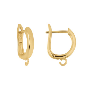 Швензы с английским замком, золото, пара (#CN-S003G)