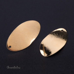 Пуссеты "Эллипс", золото, пара (#SVAE-140G)