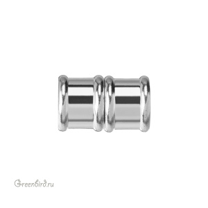 Магнитный замок для толстого шнура, 18х10 мм, серебро, 1 шт. (#MGCL404SP)