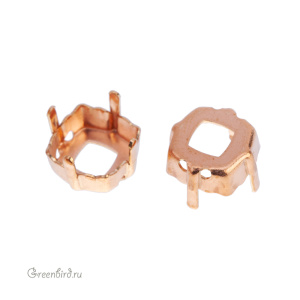 NEW 4460 Оправа для Magical Square Fancy Stone 10 мм, томпак