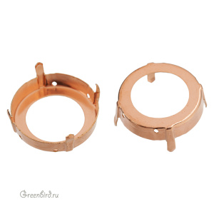 1201 Оправа для ювелирного кристалла Round Stone 27 мм, томпак