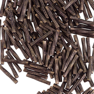 MIYUKI Twisted Bugle 12mm – Gold Antiqued Matte Black (#1275)