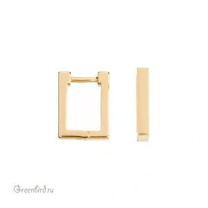 Швензы-кольца "Прямоугольные" 16 мм, золото, пара (#SV1701-2304)