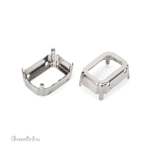 4610 Оправа для Octagon 18х13 мм, томпак/родий