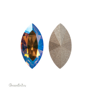 Swarovski 4228 Наветт 10х5 мм, светлый колорадский топаз с мерцанием (#246SHIM), 1 шт.