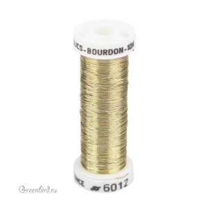 Металлизированная нить AVAS BOURDON, светлая латунь, 10 м (#6012)