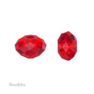 Swarovski 5040 Бусина Бриолетт 6х4 мм, светлый сиам (#227), 1 шт.