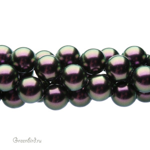 Swarovski 5810 Жемчуг 10 мм, иризирующий пурпурный (#943), уп. 10 шт.