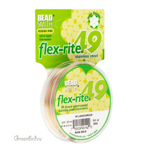 Тросик Flex-Rite 49 – 0,6 мм, розовое золото #FL49X(024RG)30