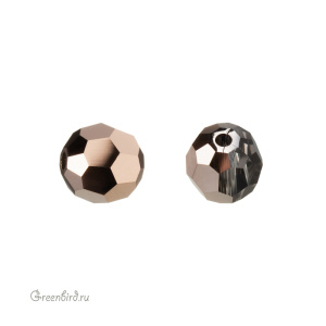 Swarovski 5000 Бусина круглая 6 мм, розовое золото (#001ROGL), 1 шт.