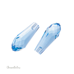 Swarovski 6530 подвеска Капля для вклеивания 20 мм, аквамарин (#202), 1 шт.