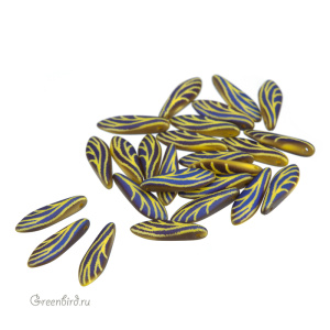 Glass Daggers 5x16mm, Yellow Opaque Lsr Wing, 1 шт. (#83120/22203DW)