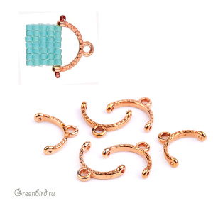 CYMBAL Концевик "Skaloti" для Delica 11/0, розовое золото, 1 шт. (#M11-012219-RG)