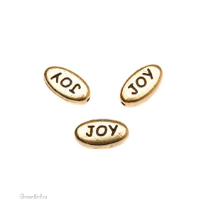 Бусина "Joy", ант. золото, 1 шт. (#TC-5644-26)