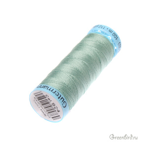 Шелковая нить Gutermann S303, 100м, серо-зеленый (#924)