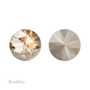 Swarovski 1401 Роза круглый 10 мм, золотистая дымка (#001GSHA), 1 шт.