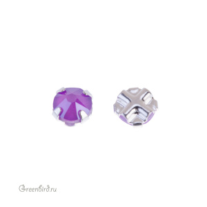 Swarovski 53102 Роза Монтис SS16, серебро, электрик фиолетовый (#001L148S), 1 шт.