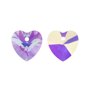 Crystalbird 6228С подвеска Heart 10 мм – Violet AB (#371AB), 1 шт. (#CBPN-0035)