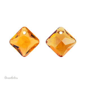 Swarovski 6431 подвеска Принцесса 16 мм, топаз (#203), 1 шт.