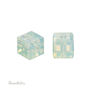 5601 Бусина Cube 4mm - Chrysolite Opal (#294)