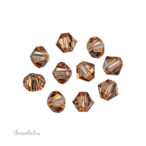 Swarovski 5328 Биконусы 5 мм, светлый дымчатый топаз (#221), уп. 10 шт.