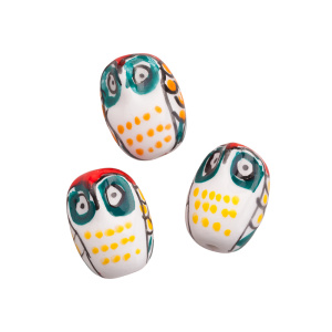 Бусина керамика "Сова" 21х16 мм, красный, 1 шт. (#SVA-CRM-80)