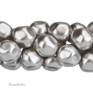 Жемчуг барочный круглый 12 мм #5841 Light Grey (#616)