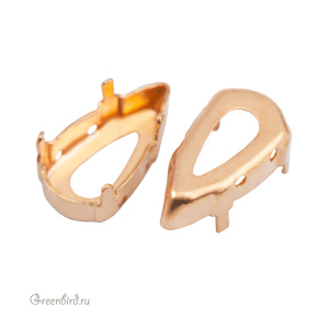 NEW 4322 Оправа для Teardrop 14х7 мм, томпак