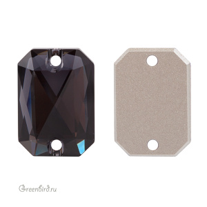 3252 Emerald Cut Sew-on Stone 20х14 мм – Graphite (#253)