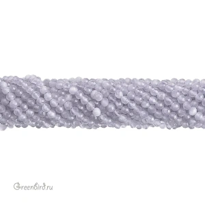 Бусины граненые "Шар" 4 мм, серый, нить (#SVA-BEAD-315)