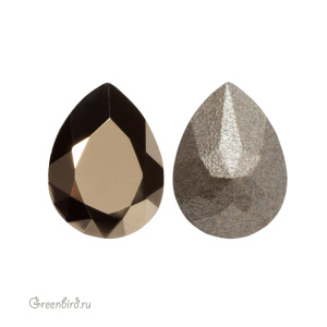 Swarovski 4320 Капля 6х4 мм, светло-золотистый металлик (#001MLGLD), 1 шт.