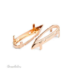 4331 Оправа для ювелирного кристалла Raindrop Fancy Stone 20 мм, золото