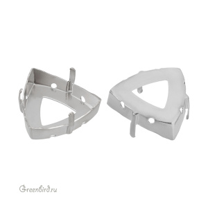 4799 Оправа для ювелирного кристалла Prismatic Triangle Fancy Stone FS 20х20,4 мм, платина