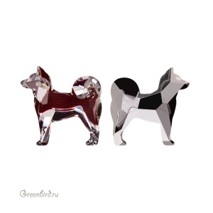 4034 Akita Hund Fancy Stone 19,2x19 мм – Crystal CAL V SI (#001CAVSI)