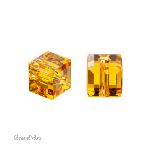 Swarovski 5601 Бусина Куб 4 мм, подсолнух (#292), 1 шт.