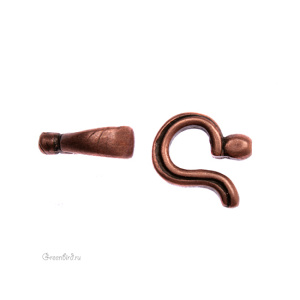 JBB Замок-крючок "Завиток", ант. медь (J154-00)