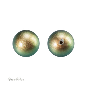 Жемчуг полупросверленный 8мм #5818 Iridescent Green (#930)