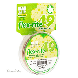 Тросик Flex-Rite 49 – 0,35 мм, медь #FL49X(014CO)30