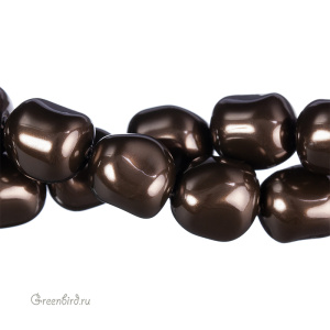 Жемчуг барочный 14 мм #5840 Deep Brown (#414)