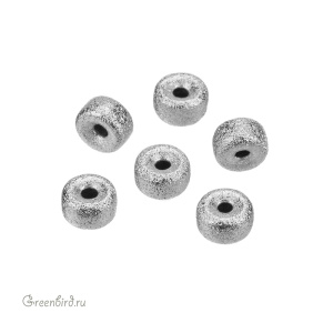 Бусина-разделитель "Фольга", родий, 1 шт. (#SVABM-22R)