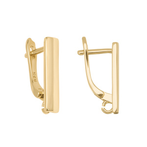 Швензы с английским замком, золото, пара (#SV1701-0106)