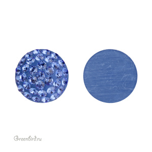 Swarovski 86601 Кабошон с кристальным паве 12 мм, сапфир (#206), 1 шт.
