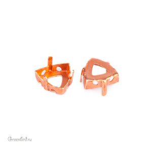 4799 Оправа для Prismatic Triangle Fancy Stone 9,2x9,4 мм, томпак