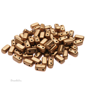 Bricks 3x6mm, Mat. Metallic Goldenrod, 10 гр (#K0173JT)