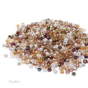 Бисер японский круглый MIYUKI Round 11/0, микс Honey Butter (#MIX22), 10 г